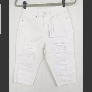 rue Bermuda Denim Jeans Capri Shorts High Rise